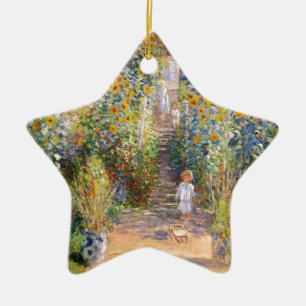 Ornement Étoile En Céramique Claude Monet le jardin de l'artiste chez Vétheuil,