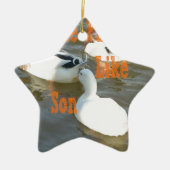 Ornement Étoile En Céramique Comme Père Comme Fils. (Devant)
