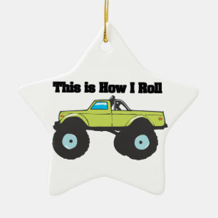 Ornement Étoile En Céramique Comment je roule (Monster Truck)