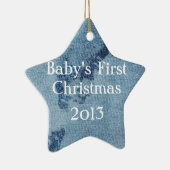 Ornement Étoile En Céramique Conception Denim Washed #9 à Emporio Moffa (Droite)