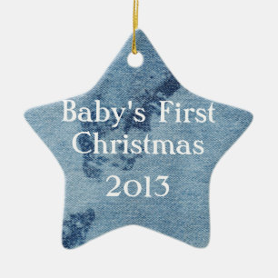 Ornement Étoile En Céramique Conception Denim Washed #9 à Emporio Moffa