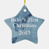 Ornement Étoile En Céramique Conception Denim Washed #9 à Emporio Moffa (Dos)