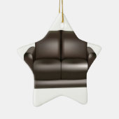 Ornement Étoile En Céramique Conception en cuir Brown de sofa (Droite)