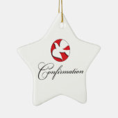 Ornement Étoile En Céramique Confirmation de la colombe blanche sur le cercle r (Droite)