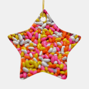 Ornement Étoile En Céramique confiserie colorée de bonbons arc-en-ciel