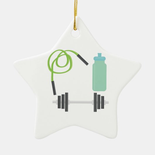 Ornement Étoile En Céramique Corde de saut (Devant)