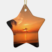 Ornement Étoile En Céramique coucher de soleil (Gauche)