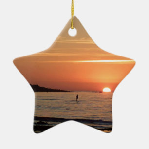 Ornement Étoile En Céramique Coucher du soleil parfait
