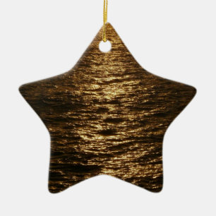 Ornement Étoile En Céramique Coucher du soleil sur l'eau Photographie Abstraite