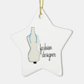 Ornement Étoile En Céramique Couturier (Gauche)
