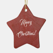 Ornement Étoile En Céramique Créez votre propre Joyeux Noël Italien Rouge (Gauche)