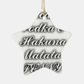 Ornement Étoile En Céramique Cupcakes Vodka Hakuna Matata FUNNY (Droite)