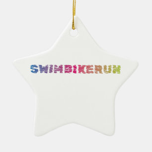 Ornement Étoile En Céramique Design Cool de triathlon