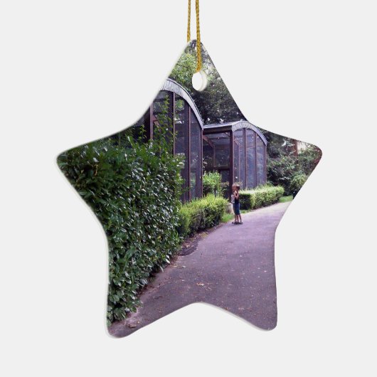 Ornement Étoile En Céramique deux enfants dans le parc (Droite)