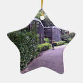 Ornement Étoile En Céramique deux enfants dans le parc (Dos)