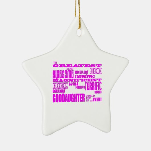 Ornement Étoile En Céramique Dons amusants pour les filles : Grande fille (Droite)