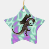 Ornement Étoile En Céramique Dragon (Devant)