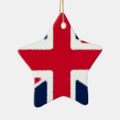 Ornement Étoile En Céramique Drapeau (Droite)