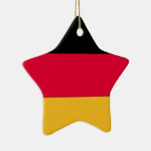 Ornement Étoile En Céramique Drapeau allemand (Droite)