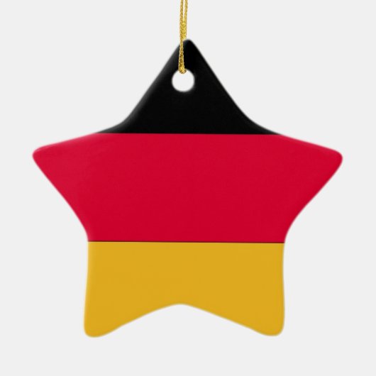 Ornement Étoile En Céramique Drapeau allemand (Devant)