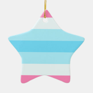 Ornement Étoile En Céramique drapeau de transmasculine