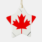 Ornement Étoile En Céramique Drapeau du Canada (Droite)