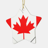 Ornement Étoile En Céramique Drapeau du Canada (Gauche)