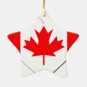 Ornement Étoile En Céramique Drapeau du Canada (Dos)