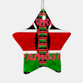 Ornement Étoile En Céramique Drapeau du Kenya : Tuko Pamoja - Design d'art de l (Droite)
