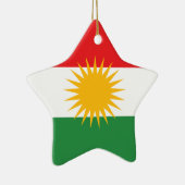 Ornement Étoile En Céramique Drapeau du Kurdistan (Droite)