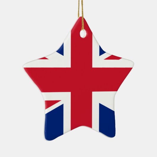 Ornement Étoile En Céramique Drapeau du Royaume-Uni (Droite)