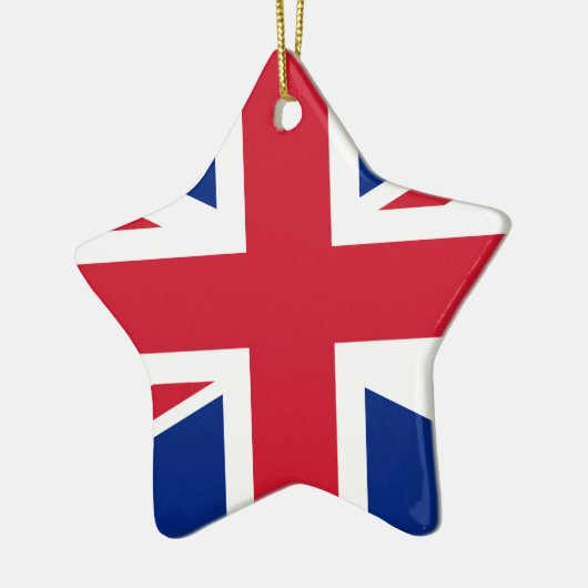 Ornement Étoile En Céramique Drapeau du Royaume-Uni (Gauche)