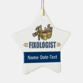 Ornement Étoile En Céramique Drôle Handyman (Droite)