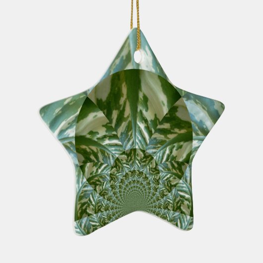 Ornement Étoile En Céramique Eco Green Camo Kaleidoscope Art Design d'impressio (Droite)
