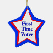 Ornement Étoile En Céramique Électeur de première fois (Droite)