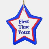 Ornement Étoile En Céramique Électeur de première fois (Gauche)