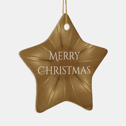 Ornement Étoile En Céramique Elégant or Brown Noël Kaleidoscope Star (Droite)
