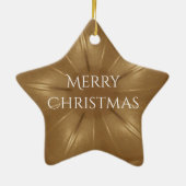 Ornement Étoile En Céramique Elégant or Brown Noël Kaleidoscope Star (Dos)