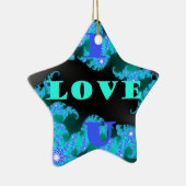 Ornement Étoile En Céramique Éléments d'amour cosmique Imprimer (Droite)