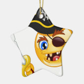 Ornement Étoile En Céramique emoji pirate (Gauche)