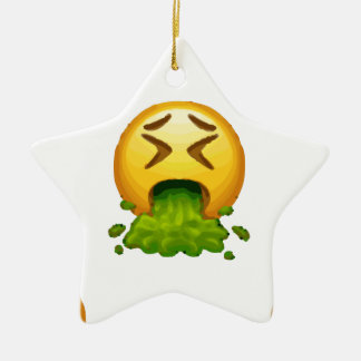 Ornement Étoile En Céramique emoji puking