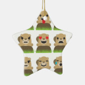 Ornement Étoile En Céramique emojis (Droite)