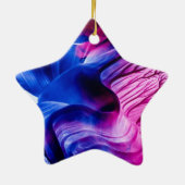 Ornement Étoile En Céramique Encaustic 1836 de peinture de cire (Dos)