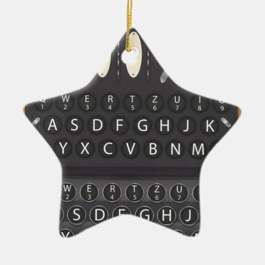 Ornement Étoile En Céramique Enigma Machine technology (Devant)