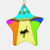 Ornement Étoile En Céramique Enlèvement d'Aliens (Gauche)