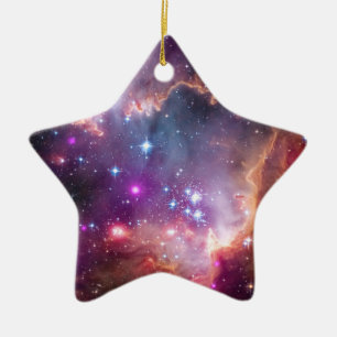 Ornement Étoile En Céramique Espace de galaxie de nuage magellanique