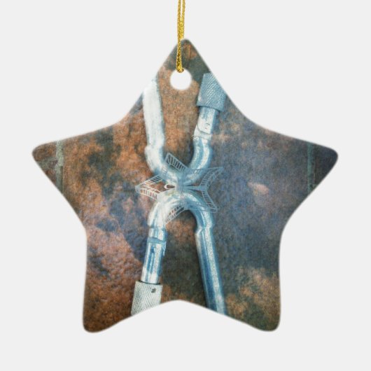 Ornement Étoile En Céramique Étoile d'argent infini (Devant)