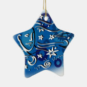 Ornement Étoile En Céramique étoile regardant fixement (Droite)
