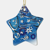 Ornement Étoile En Céramique étoile regardant fixement (Gauche)