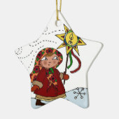 Ornement Étoile En Céramique Étoile ukrainienne de Noël (Gauche)